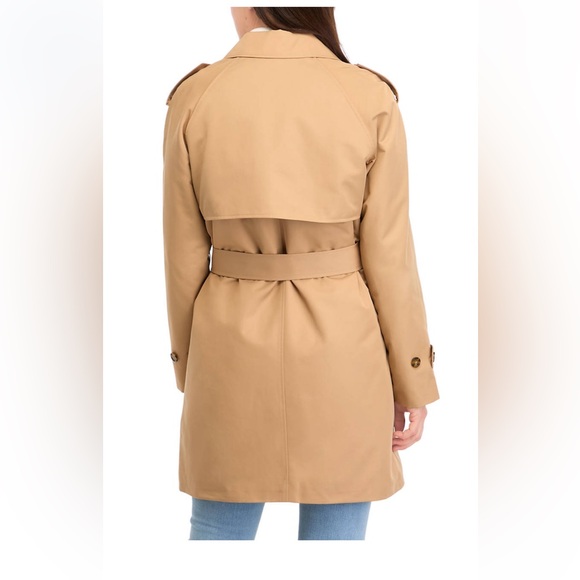 Ellen Tracy CLASSIC CAMEL Women's Coated Gab Trench Medium NWT 119$ retail - Picture 3 of 7